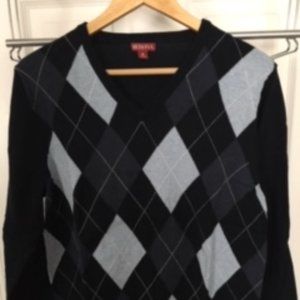 Men's Merona Argyle Sweater - Sz M